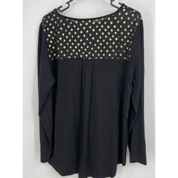 NWT Chico's Size 3 Foil Dot Long Sleeve Knit Top  $69 - Picture 5 of 5